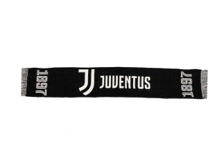 Juventus pletený šál čierny