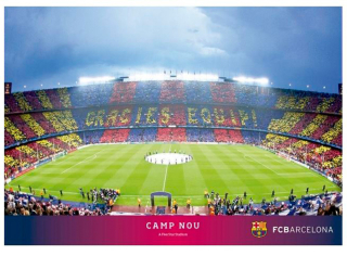 FC Barcelona Camp Nou pohľadnica A4