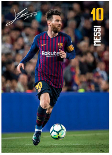 FC Barcelona Lionel Messi pohľadnica A4