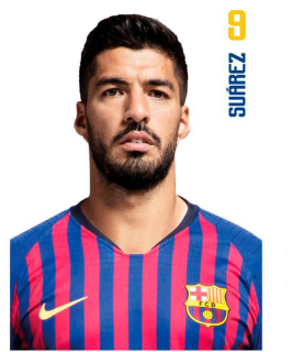 FC Barcelona Luis Suárez pohľadnica