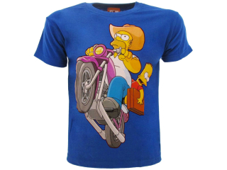 The Simpsons (Simpsonovci) Homer a Bart tričko modré detské - SKLADOM
