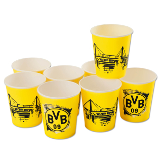 Borussia Dortmund BVB 09 papierové poháre (8 ks v balení)