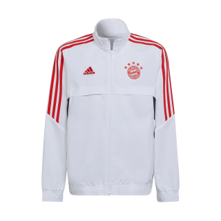 Adidas FC Bayern München - Bayern Mníchov mikina / bunda biela detská
