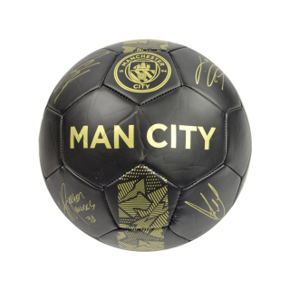 Manchester City lopta s podpismi hráčov čierna - SKLADOM
