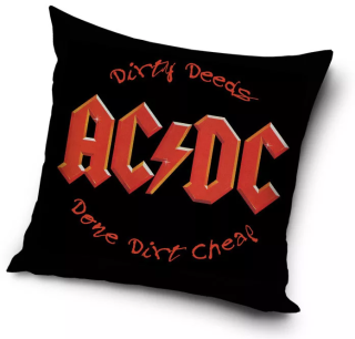 AC/DC obliečka na vankúš čierna