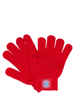 FC Bayern München - Bayern Mníchov pletené rukavice červené detské - SKLADOM