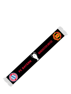 FC Bayern Mníchov vs Manchester United UEFA Champions League pletený šál 2023