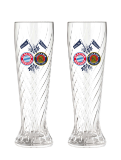 FC Bayern München - Bayern Mníchov Paulaner pivný pohár (2 ks v balení)