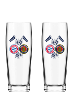 FC Bayern München - Bayern Mníchov Paulaner pivný pohár (2 ks v balení)