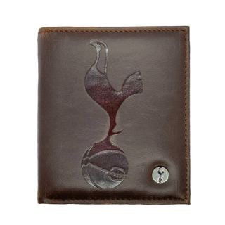 Tottenham Hotspur luxusná kožená peňaženka hnedá