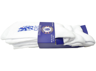 Chelsea FC športové ponožky biele (3 páry v balení) - SKLADOM