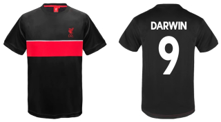 Liverpool FC Darwin Núñez tréningové tričko čierne detské