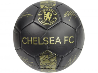 Chelsea FC futbalová lopta s podpismi čierna - SKLADOM