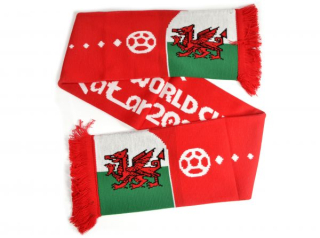 Wales MS 2022 Qatar pletený šál