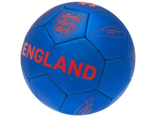Anglicko futbalová lopta s podpismi
