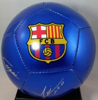 FC Barcelona mini lopta s podpismi modrá - SKLADOM