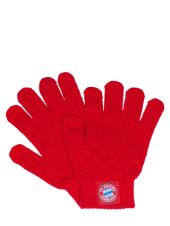 FC Bayern München - Bayern Mníchov pletené rukavice červené