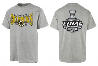 '47 Brand Boston Bruins Stanley Cup Champions 2011 tričko šedé pánske