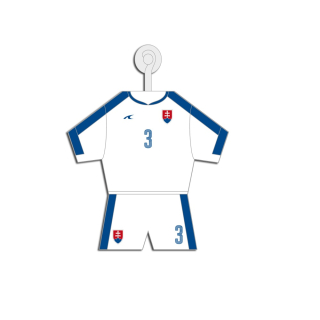 Slovakia Slovensko futbalový minidres, biely - SKLADOM