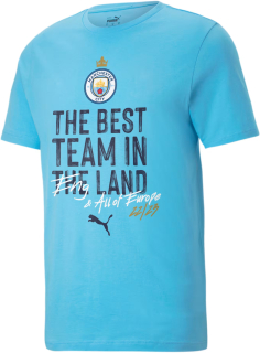 Puma Manchester City Champions 2023 tričko modré detské - SKLADOM