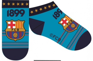 FC Barcelona krátke ponožky tyrkysové detské - SKLADOM