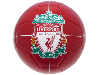 Liverpool futbalová lopta červená - SKLADOM
