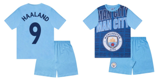 Manchester City Erling HAALAND pyžamo modré detské