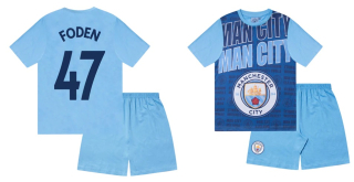 Manchester City Phil FODEN pyžamo modré detské