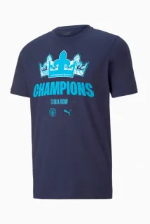 Puma Manchester City Champions 2023 tričko tmavomodré pánske